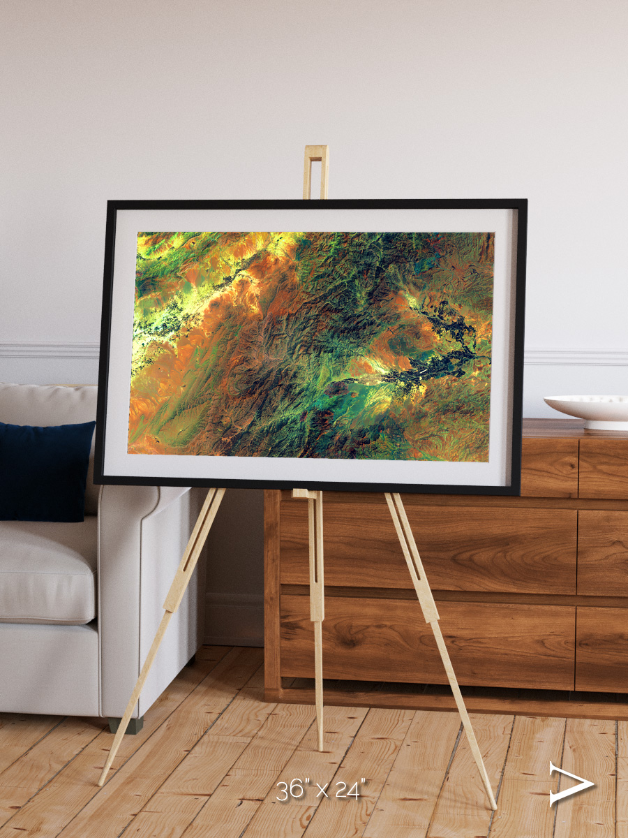 Irrigated Highlands, Eastern Afghanistan Framed & Mounted Print