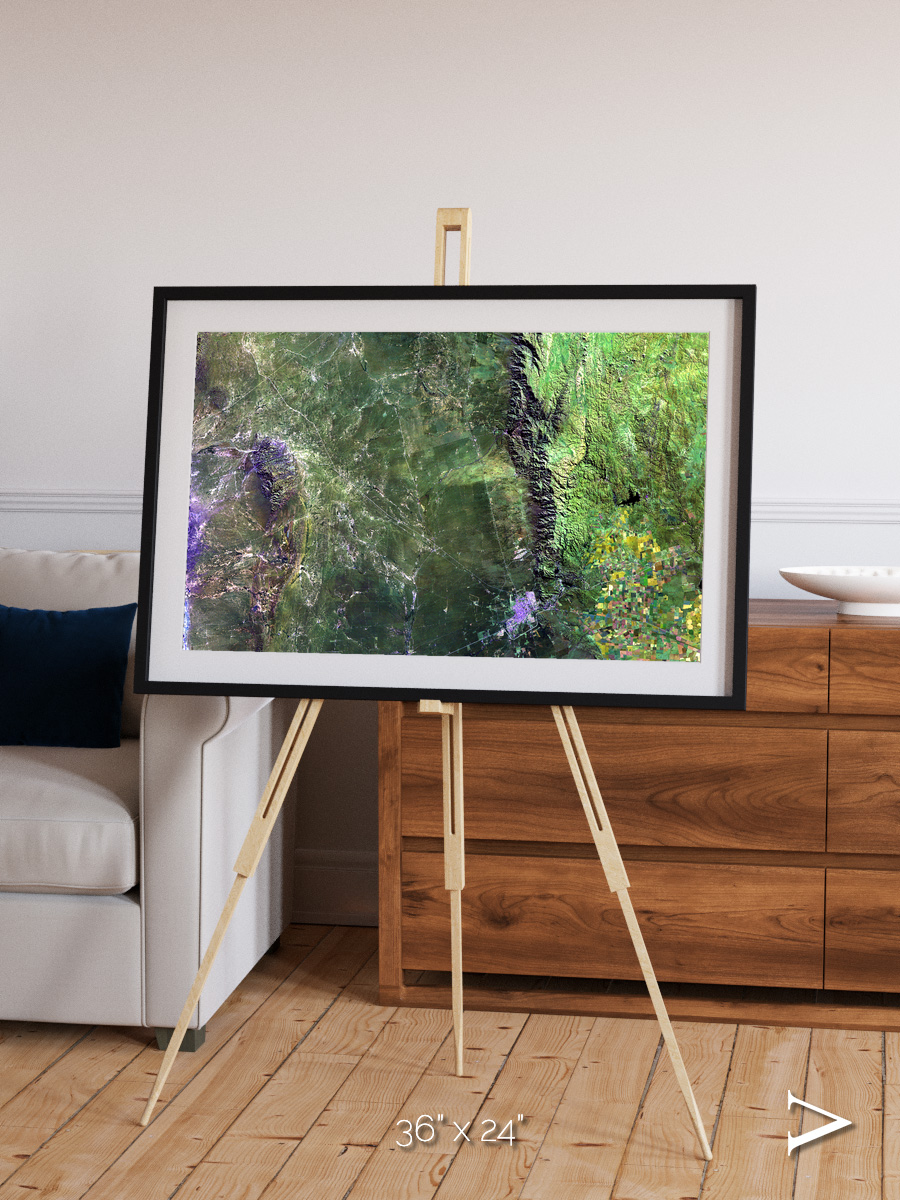 Radiating Plains, San Luis Framed & Mounted Print