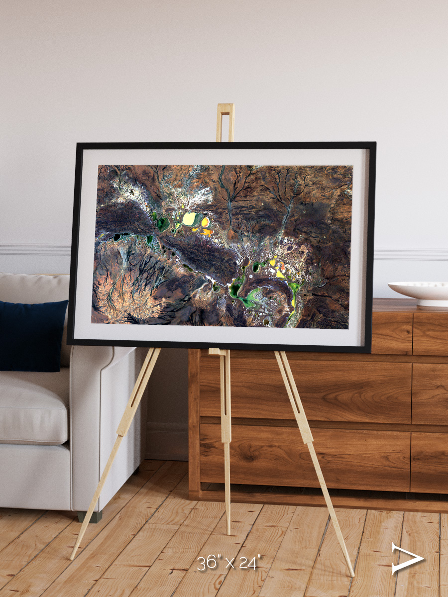 Ancient Impact, Shoemaker Crater Framed & Mounted Print