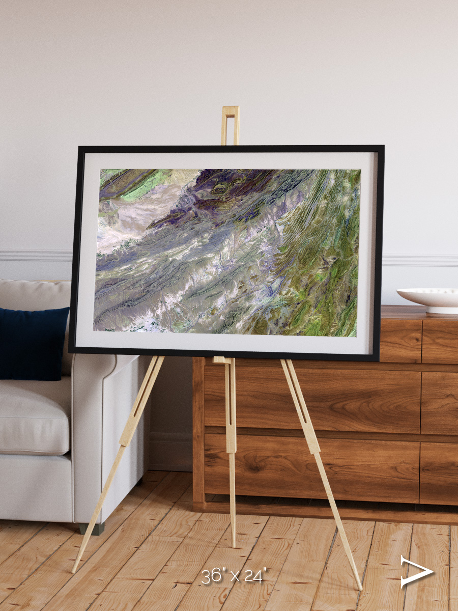 Rugged Relief, Sulaiman Mountains Framed & Mounted Print