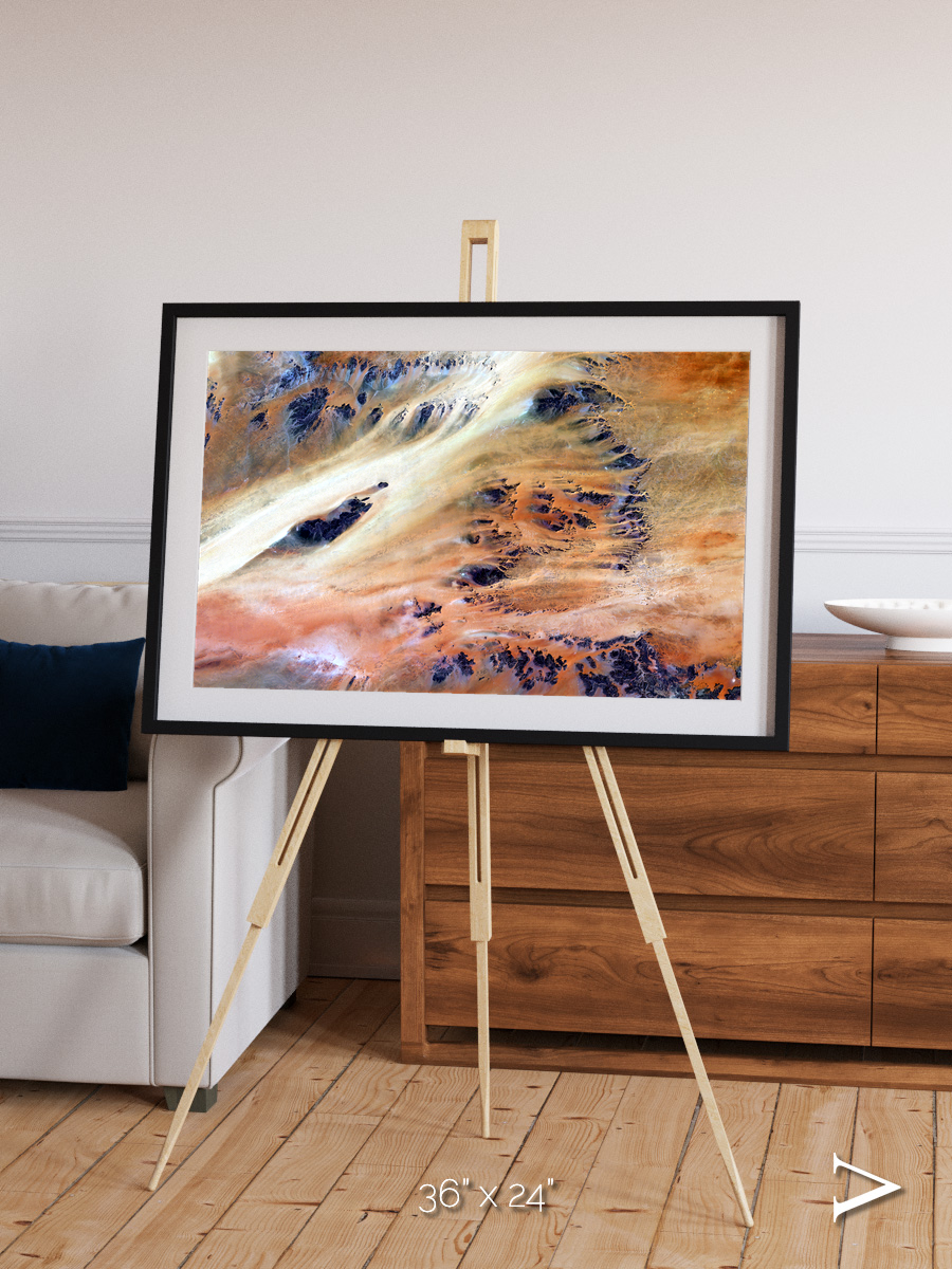 Shifting Dunes, Terkezi Oasis Framed & Mounted Print