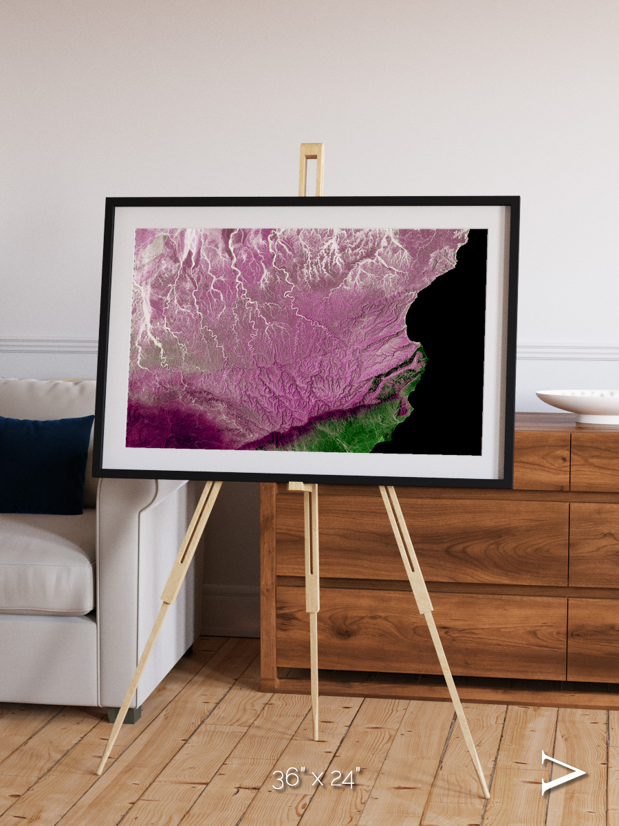 Monsoon Divide, Dhofar Framed & Mounted Print