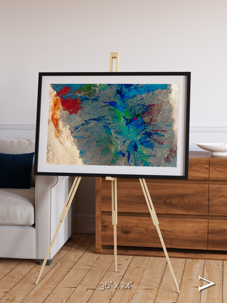 Rift and Fire, Ethiopia Framed & Mounted Print