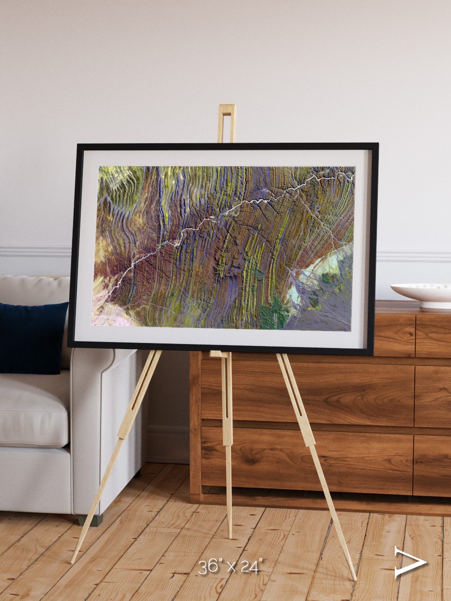 Shifting Dunes, Ugab River Framed & Mounted Print