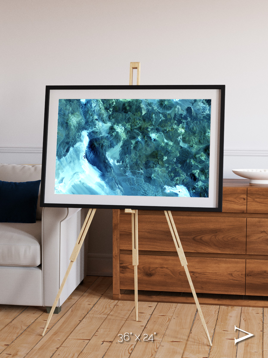 Heat Scars, Volcanoes Framed & Mounted Print