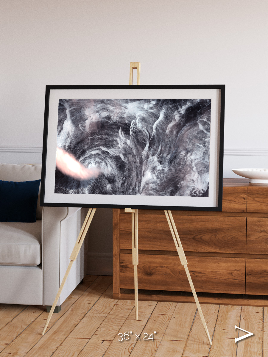 Wind Signatures, Whirlpool in the Air Framed & Mounted Print