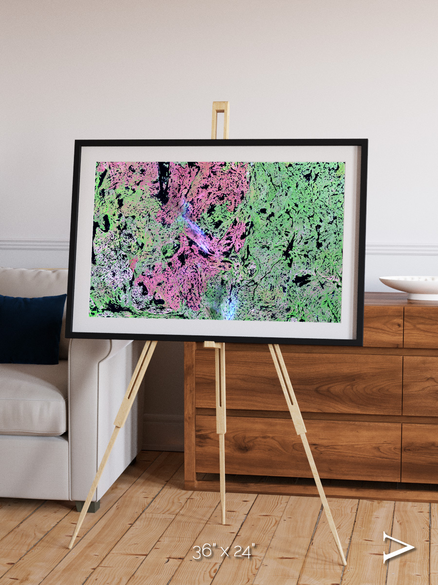 Ice River, Yellowknife Wetlands Framed & Mounted Print