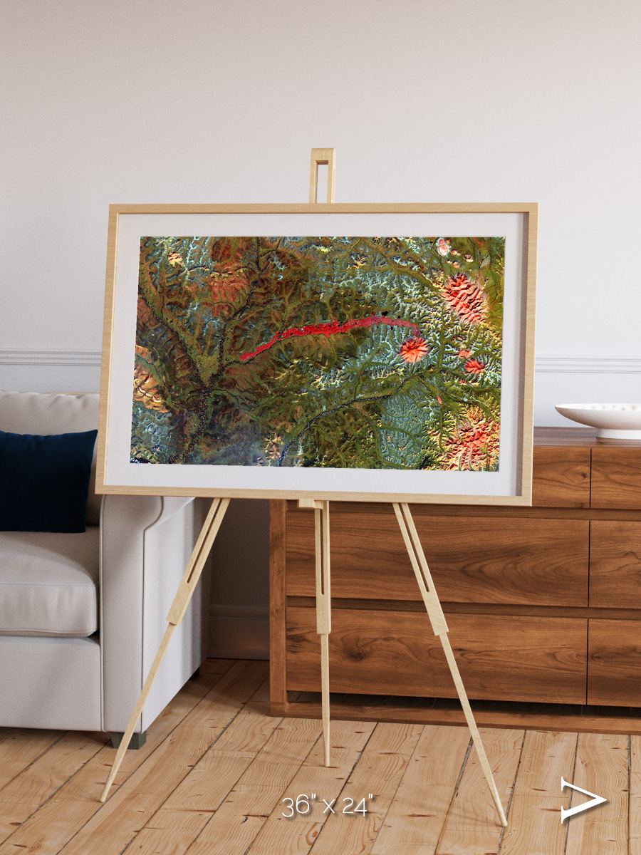 Ash and Stone, Anyuyskiy Volcano Framed & Mounted Print