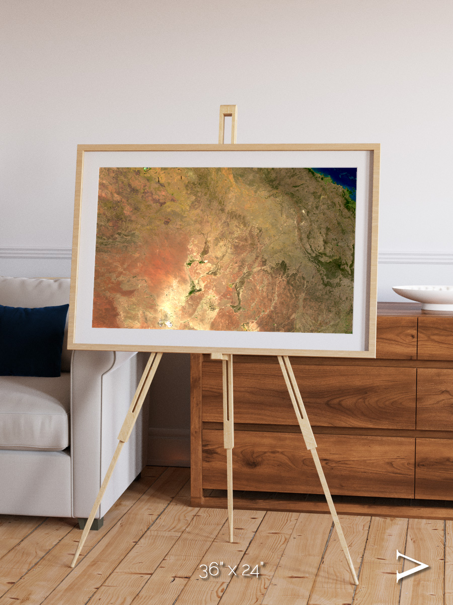 Winding Waters, Australia Framed & Mounted Print