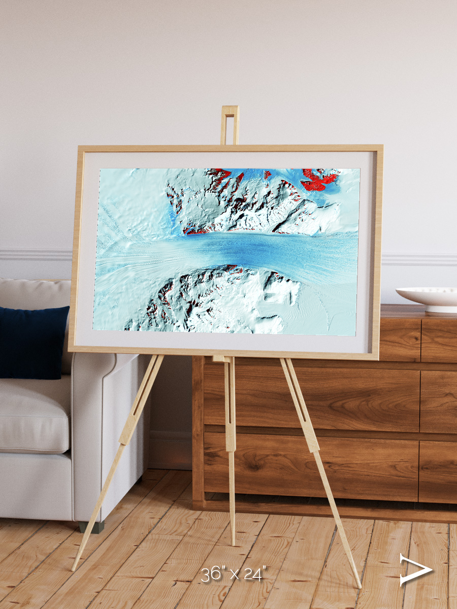 River of Ice, Byrd Glacier Framed & Mounted Print