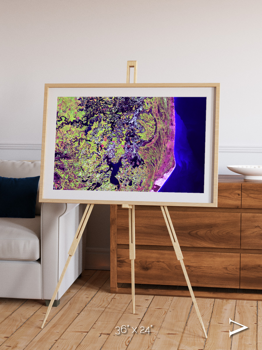 Wetland Mosaic, Cabo San Antonio Framed & Mounted Print