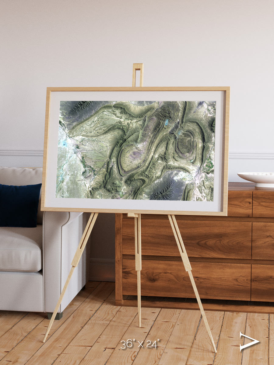 Rugged Relief, Coahuila Mexico Framed & Mounted Print