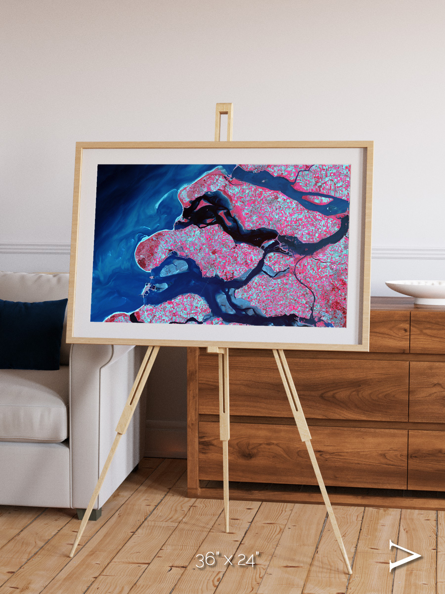 Windward Isles, Delta Region Netherlands Framed & Mounted Print