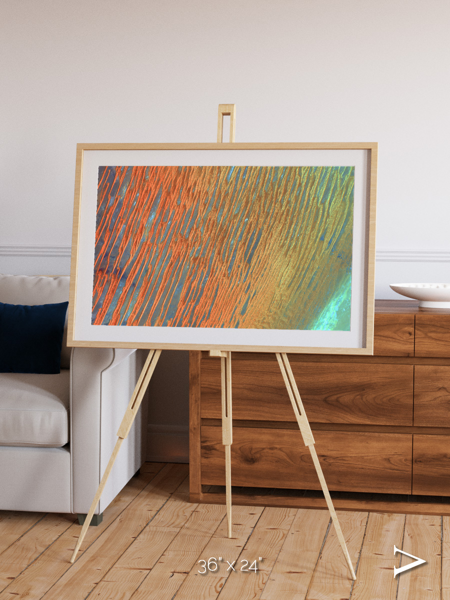 Windwritten Sands, Erg Chech Framed & Mounted Print