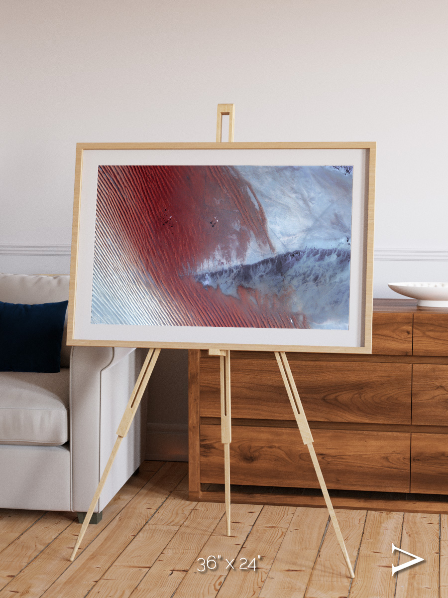 Wind Signatures, Empty Quarter Framed & Mounted Print