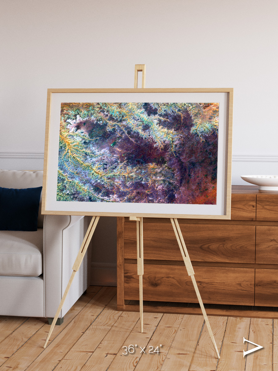 River and Plain, Ghadamis River Framed & Mounted Print