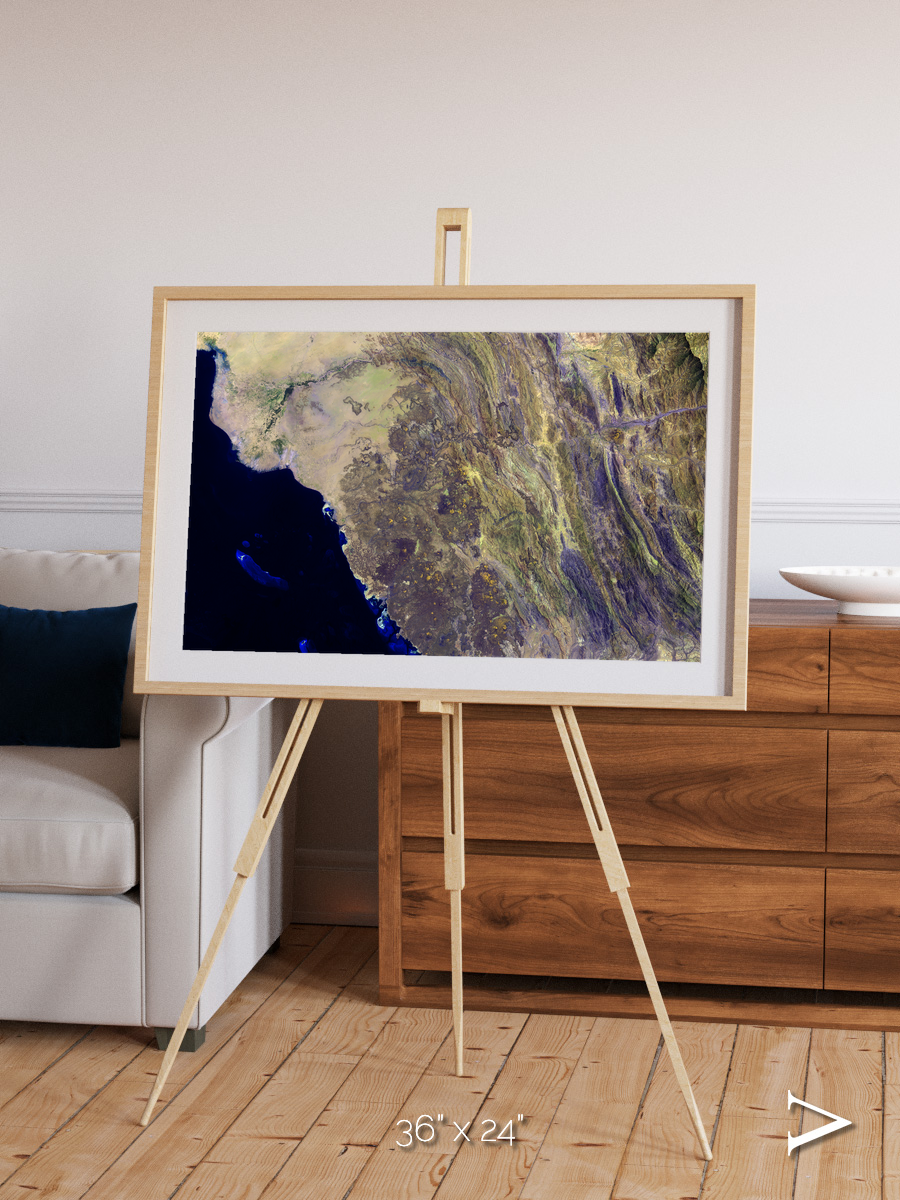 Fire Fields, Harrat Al Birk Framed & Mounted Print
