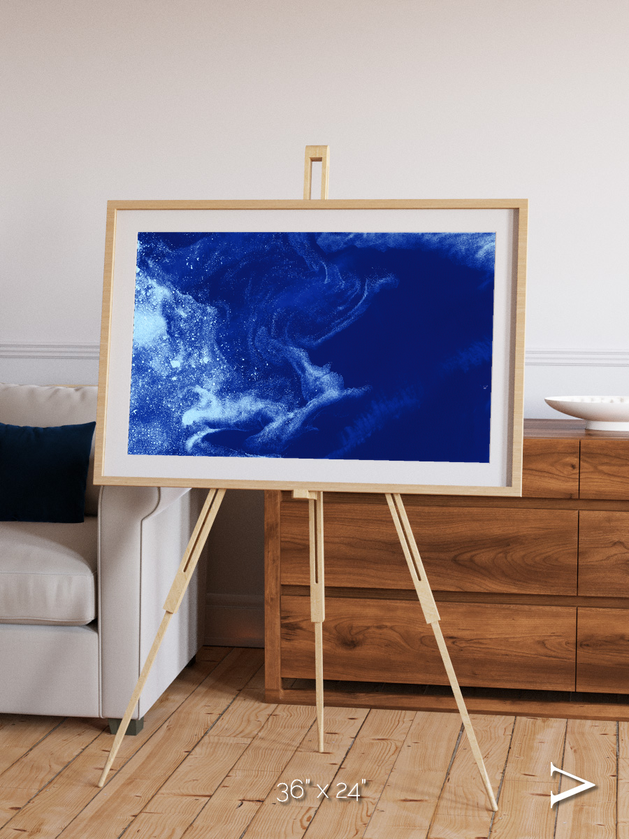 Wind Signatures, Ice Stars Framed & Mounted Print
