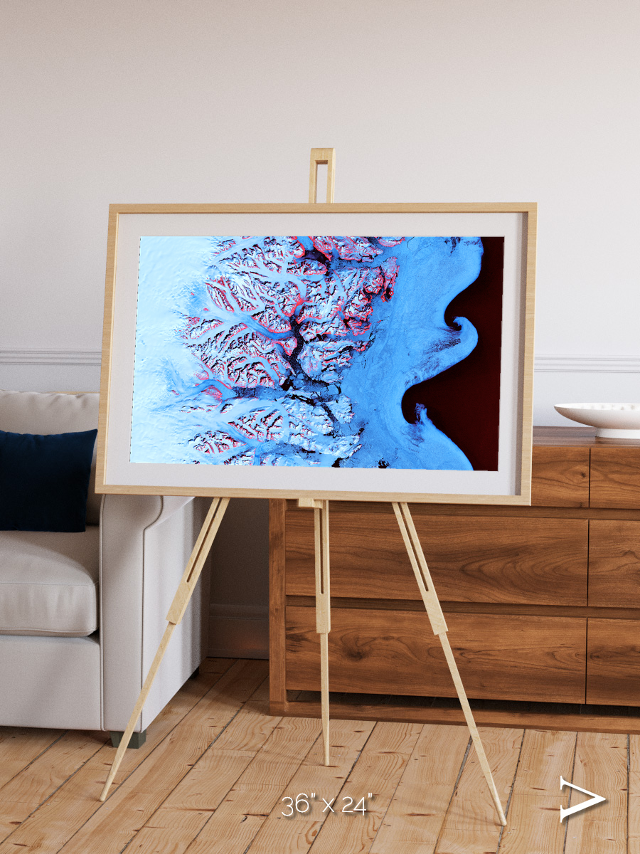 Polar Flow, Ice Waves Framed & Mounted Print