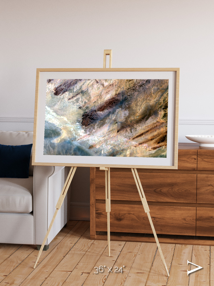 Lava Lines, Impact Framed & Mounted Print