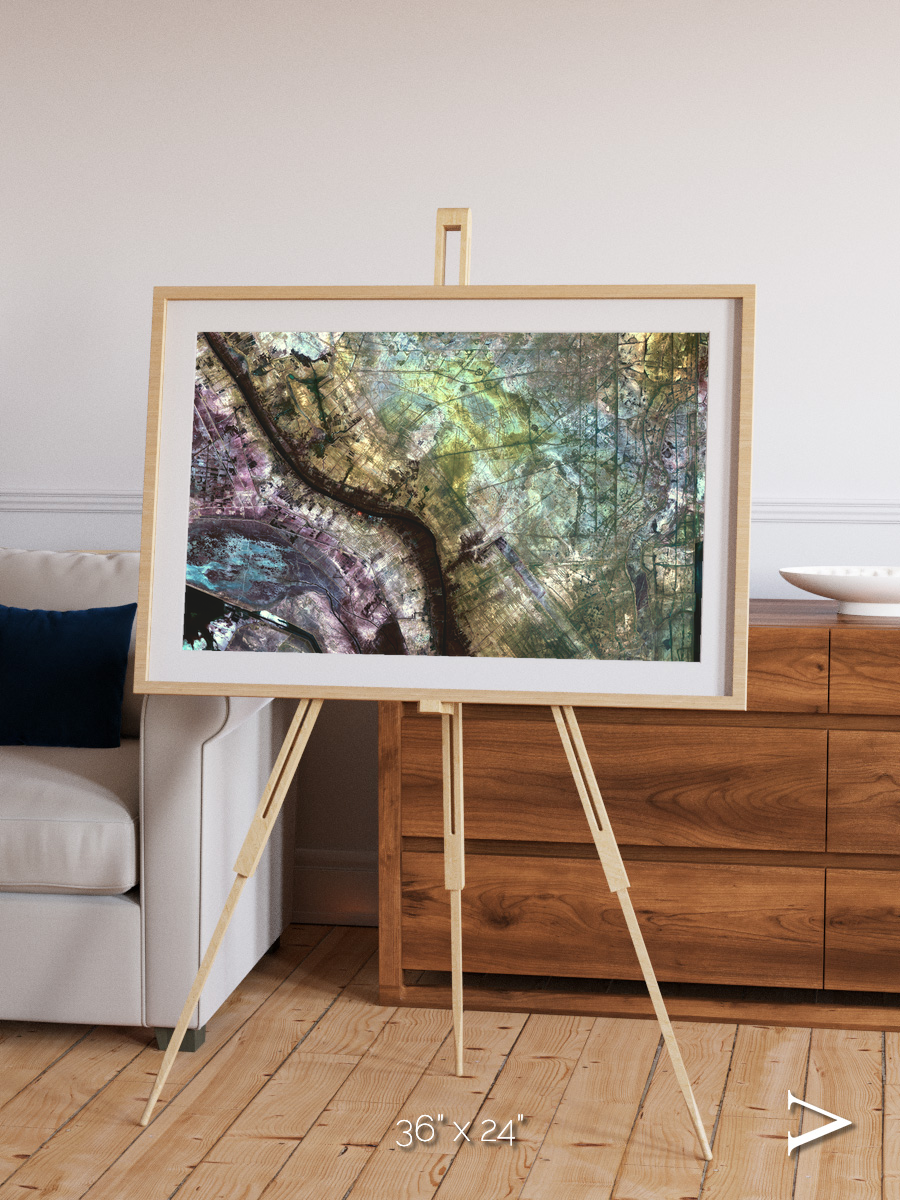 Floodplain Lines, Iraqi Emplacement Framed & Mounted Print
