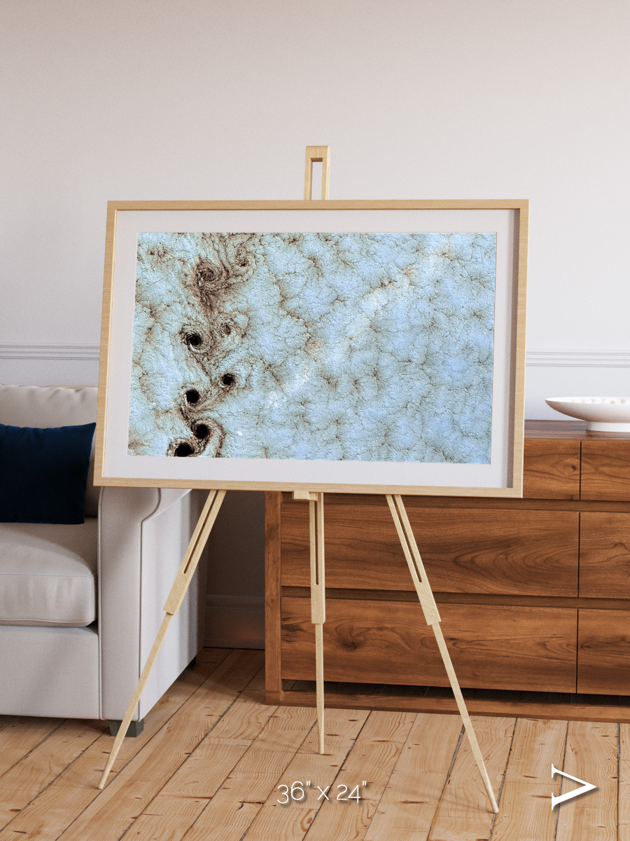 Wind Signatures, Karman Vortices Framed & Mounted Print