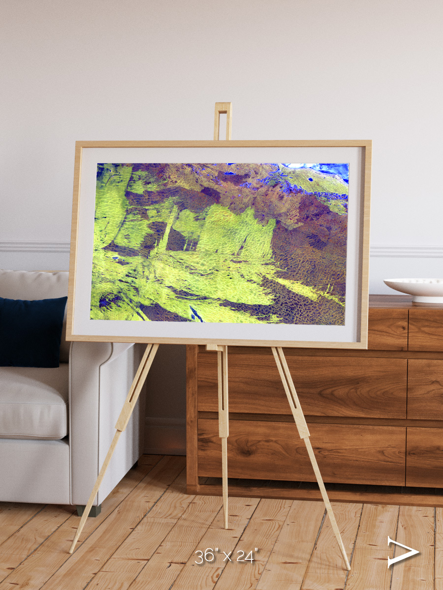 Lake Lines, Lake Amadeus Framed & Mounted Print