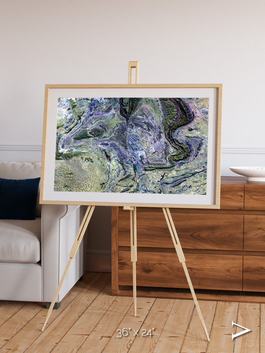 Mountain Textures, MacDonnell Ranges Framed & Mounted Print