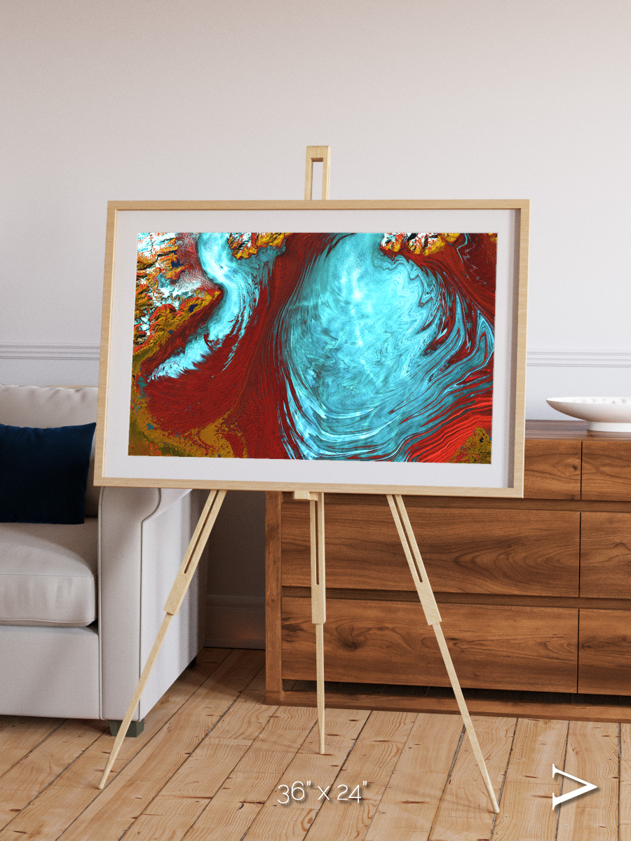 Glacial Passage, Malaspina Glacier Framed & Mounted Print