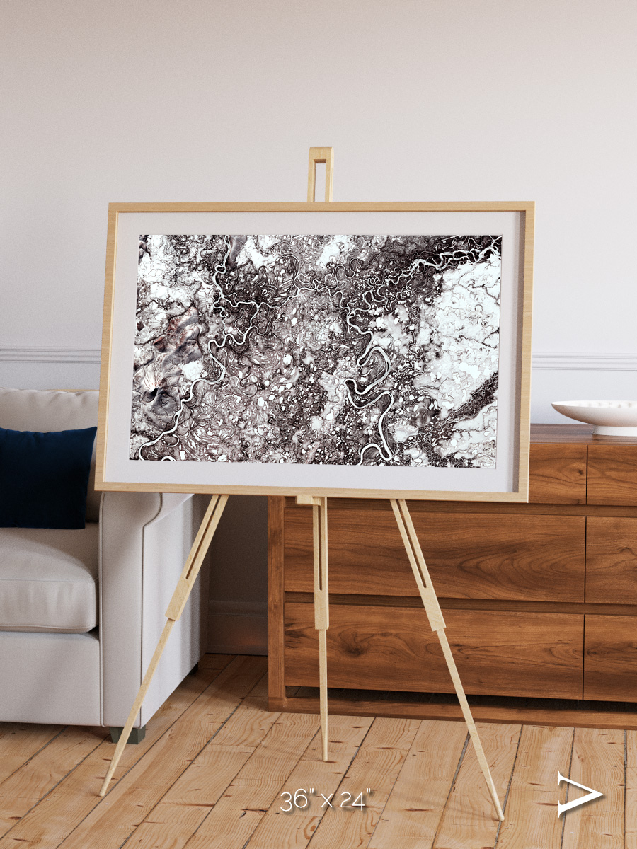River Threads, Mayn River Framed & Mounted Print
