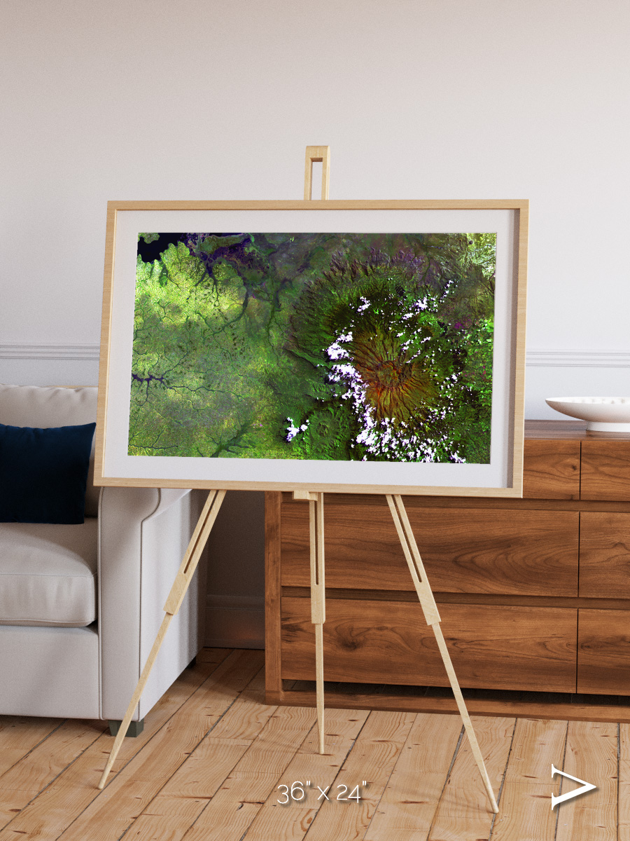 Vortex Trails, Mount Elgon Framed & Mounted Print