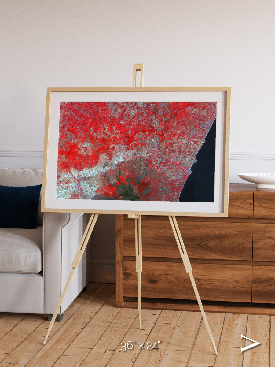 Painted Archipelago, Mt Etna Framed & Mounted Print
