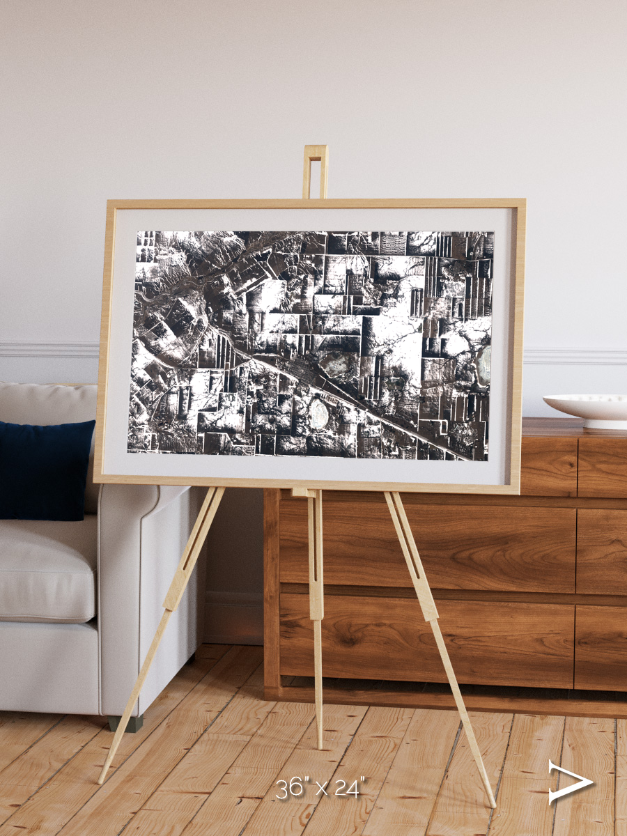 Fertile Threads, Northern Kazakhstan Framed & Mounted Print