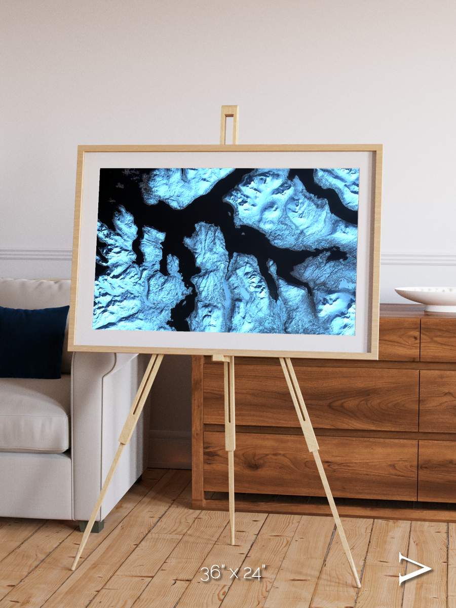 Glacial Passage, Northern Norway Framed & Mounted Print