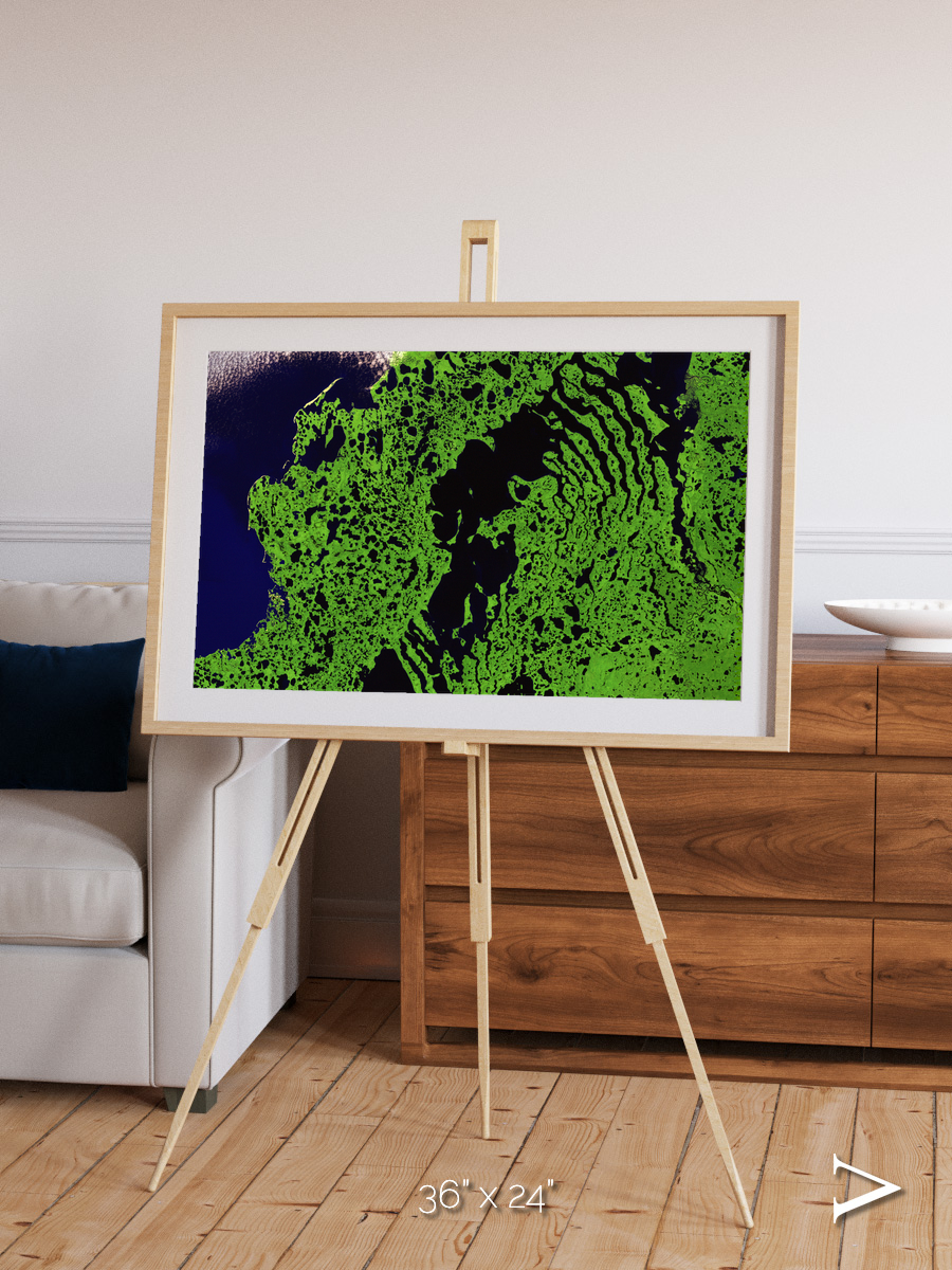Tundra Reach, Liverpool Bay Framed & Mounted Print