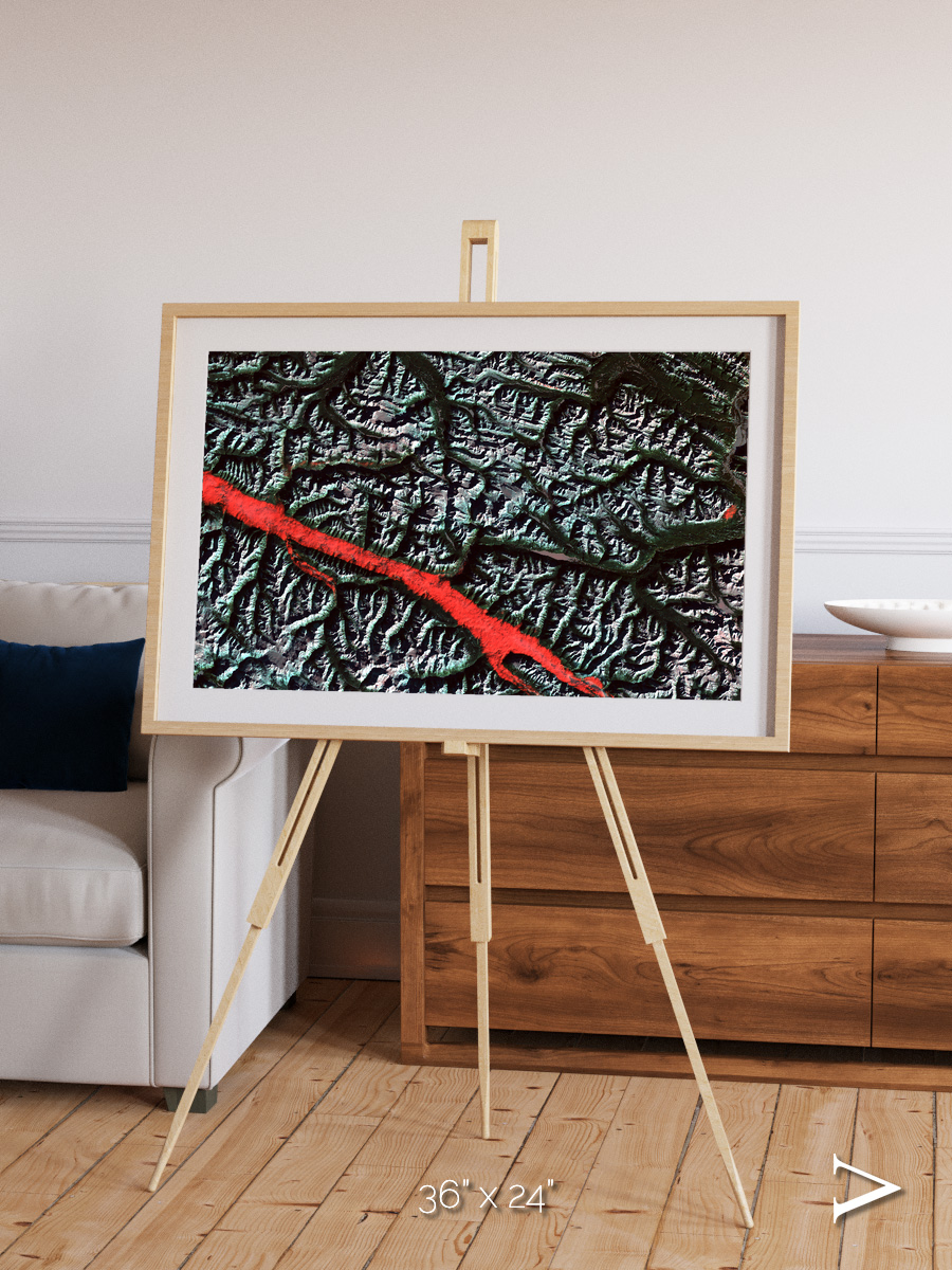 Light in the Trench, Canadian Rockies Framed & Mounted Print