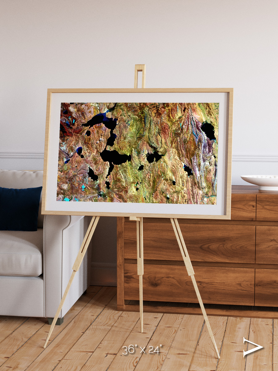 Above the Earth, Tibetan Plateau Framed & Mounted Print