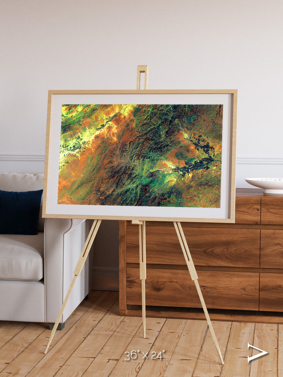 Irrigated Highlands, Eastern Afghanistan Framed & Mounted Print