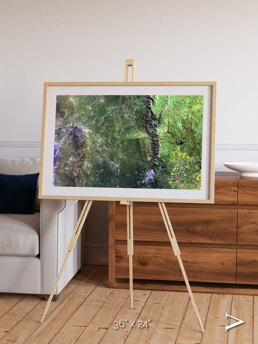 Radiating Plains, San Luis Framed & Mounted Print