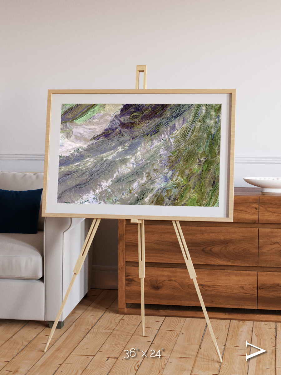Rugged Relief, Sulaiman Mountains Framed & Mounted Print