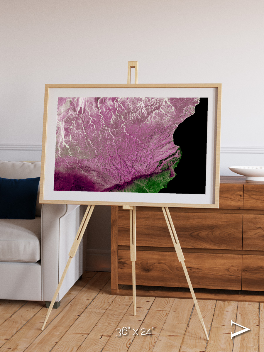 Monsoon Divide, Dhofar Framed & Mounted Print