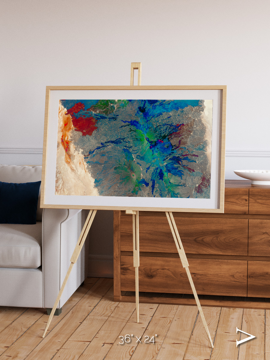 Rift and Fire, Ethiopia Framed & Mounted Print