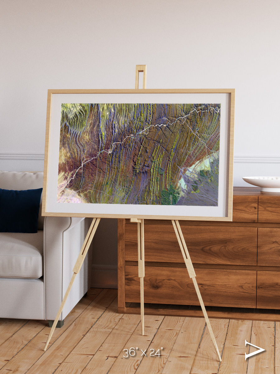 Shifting Dunes, Ugab River Framed & Mounted Print