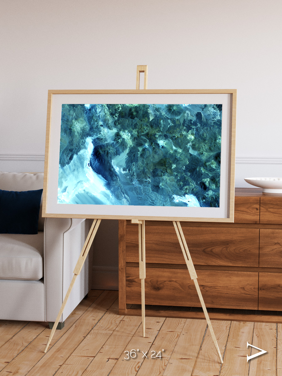 Heat Scars, Volcanoes Framed & Mounted Print