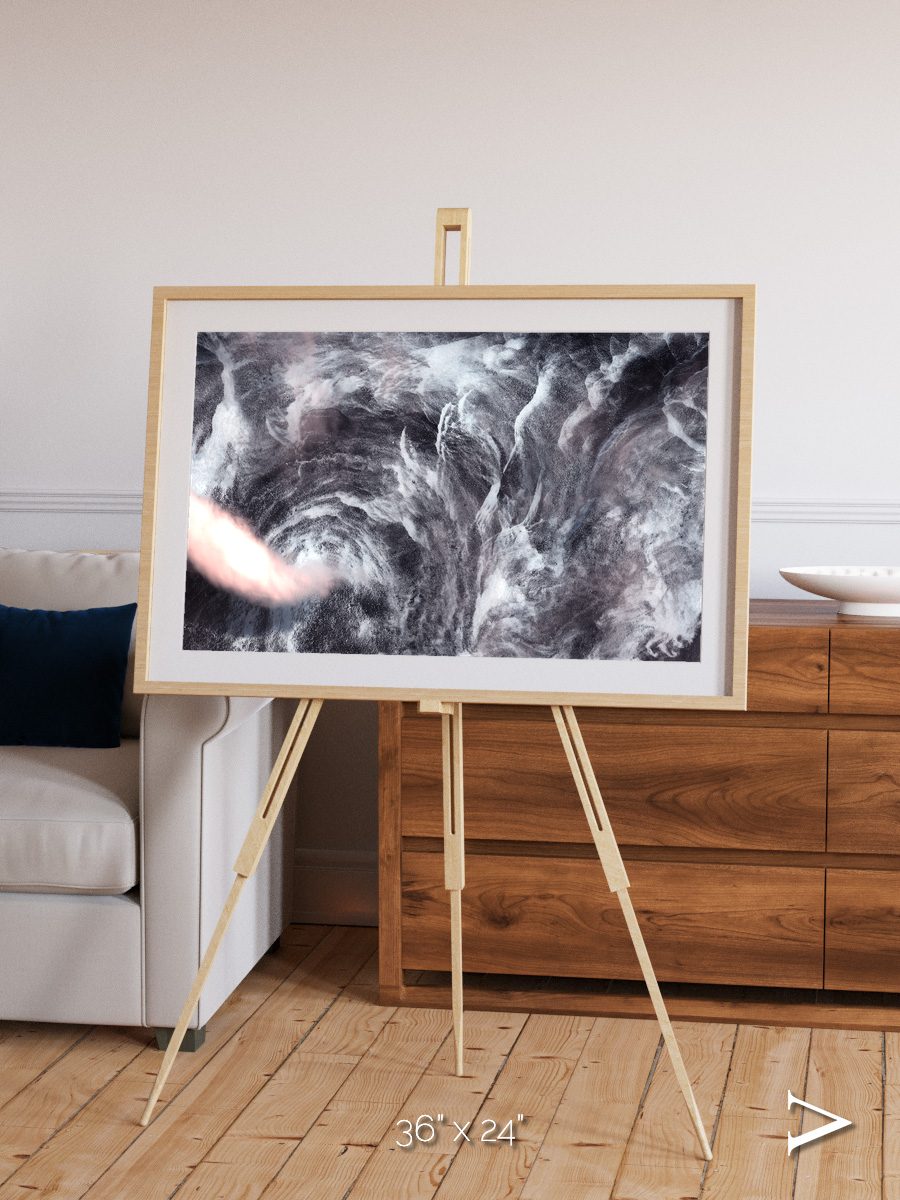 Wind Signatures, Whirlpool in the Air Framed & Mounted Print