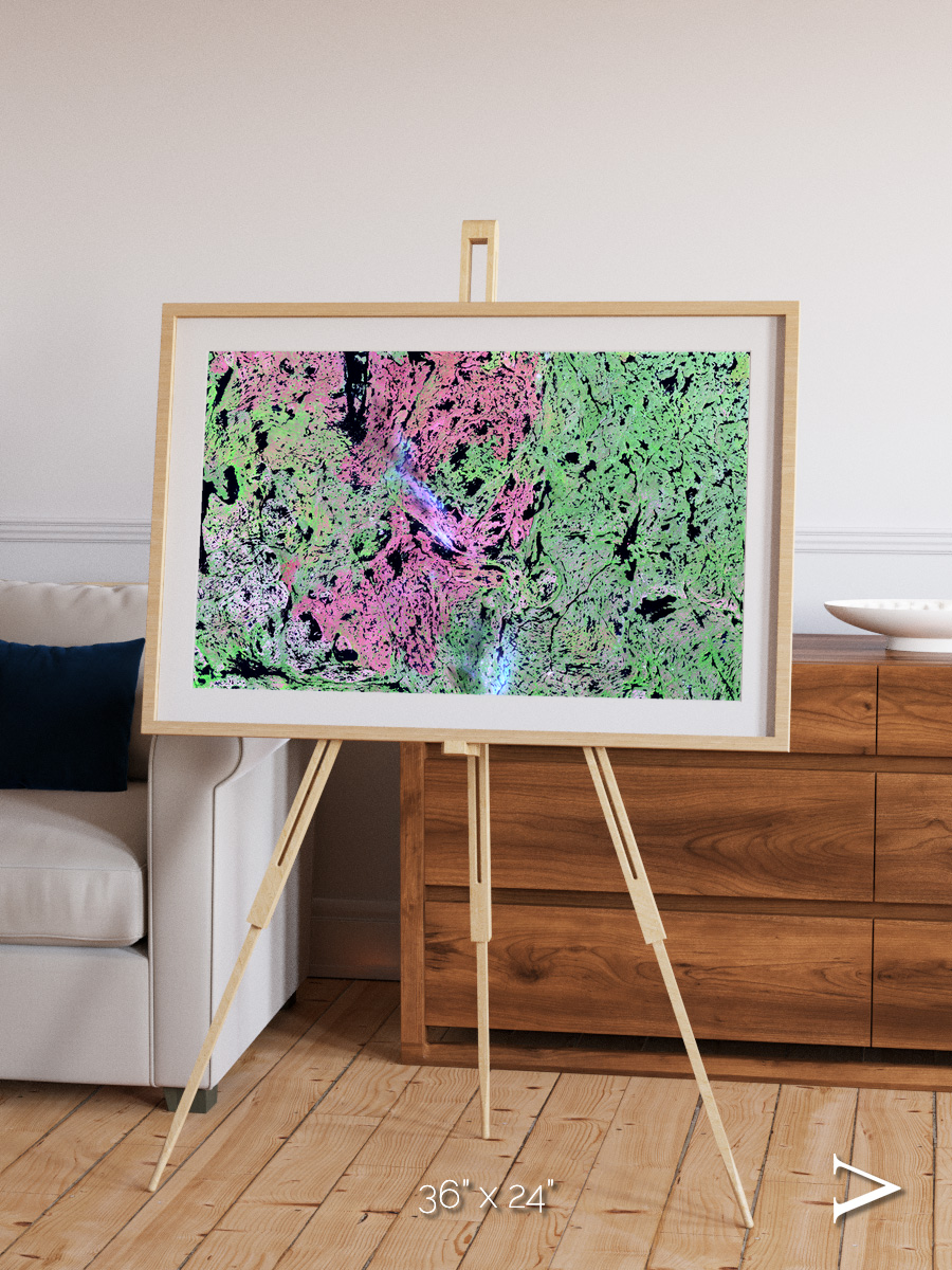 Ice River, Yellowknife Wetlands Framed & Mounted Print