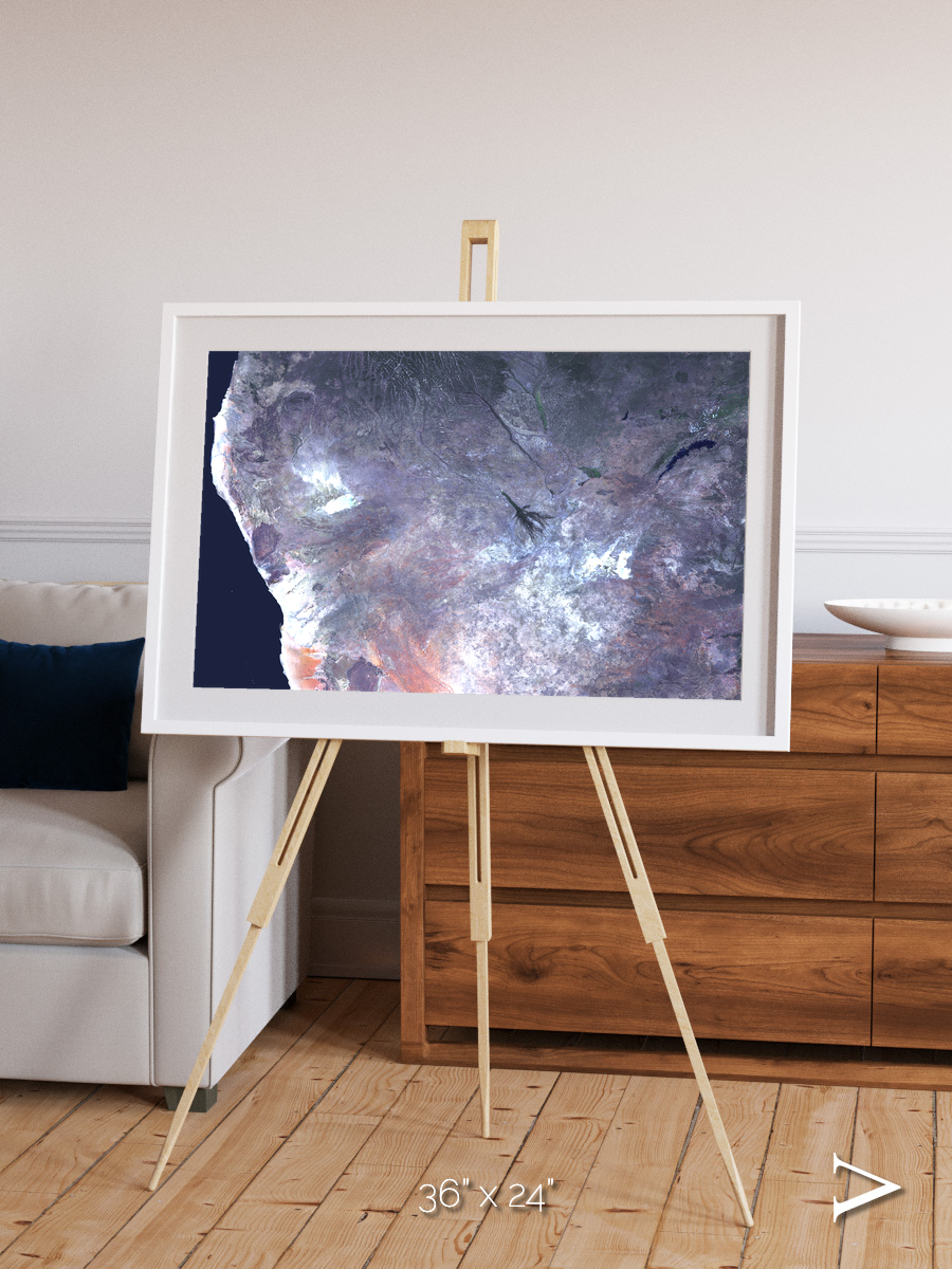 Sunlit Dunes, Africa Framed & Mounted Print