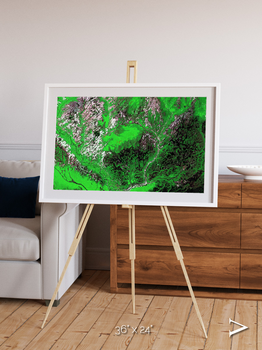 Ribbon River, Araca River Framed & Mounted Print