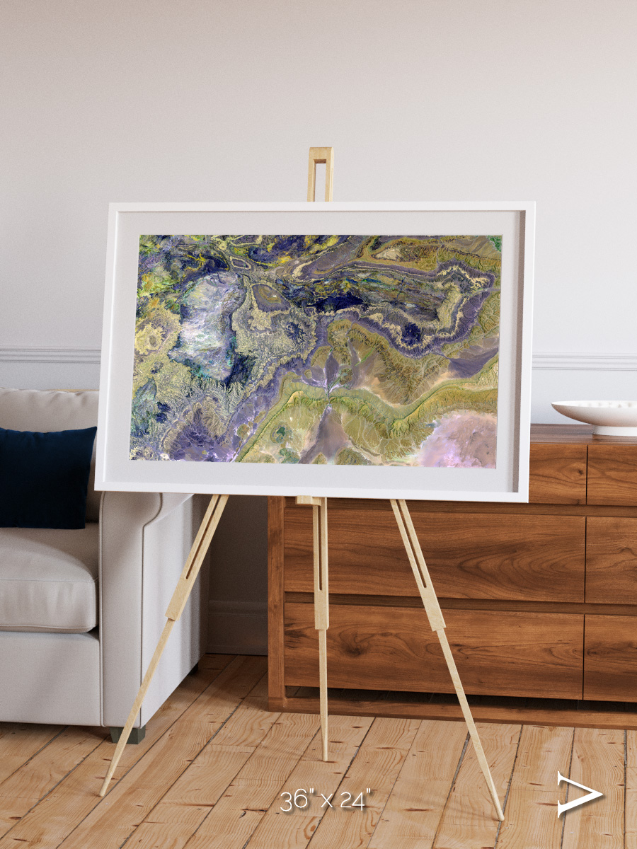 Mineral Horizons, Anti-Atlas Framed & Mounted Print