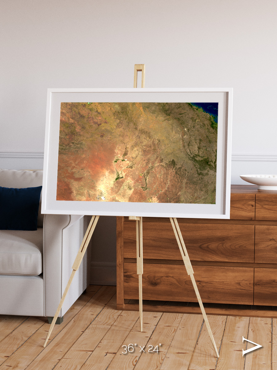 Winding Waters, Australia Framed & Mounted Print